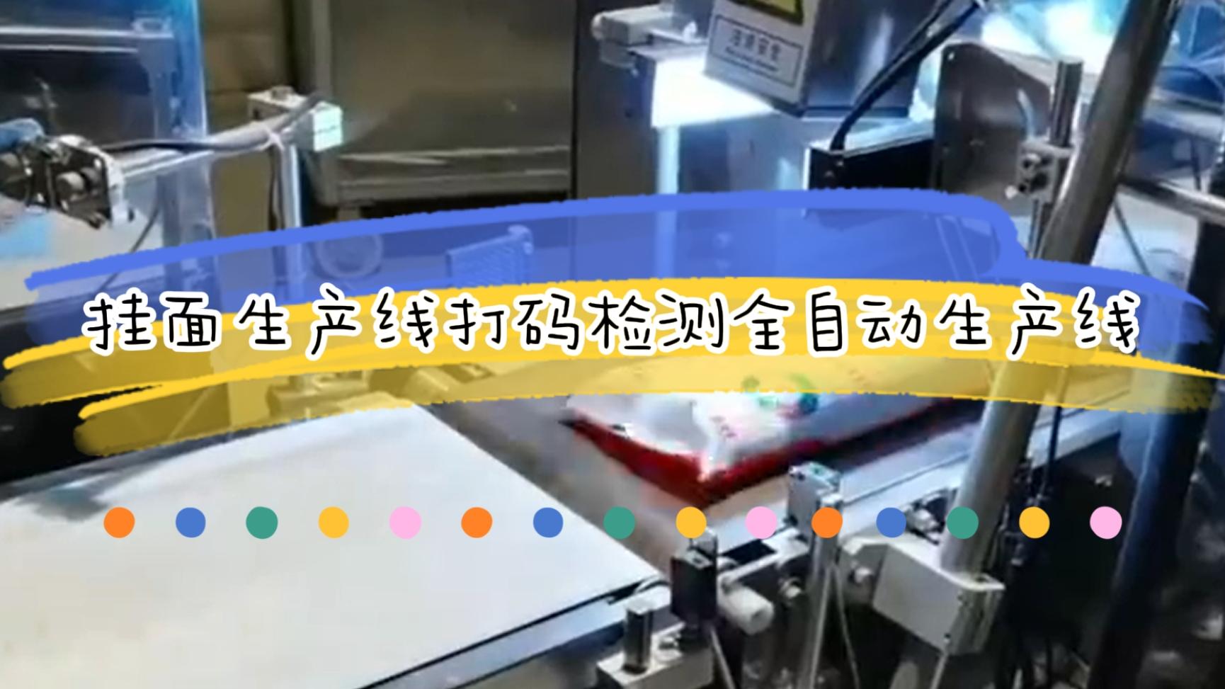 掛面生產(chǎn)流水線，激光日期打碼檢測全自動生產(chǎn)線